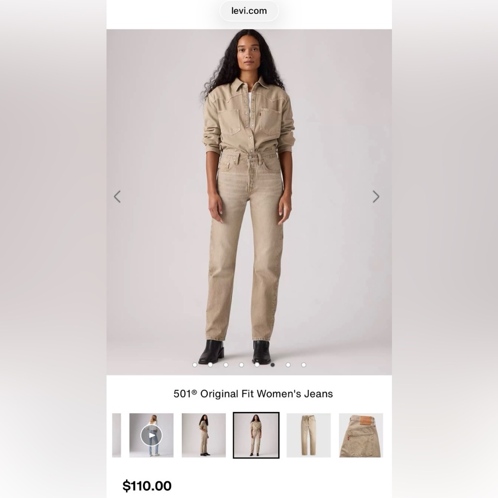 Levi's Brown 501 Woman’s Jeans !100% Cotton!